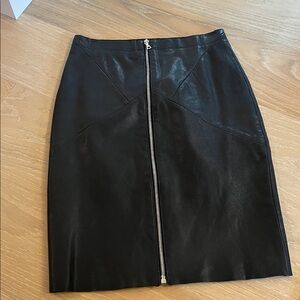 Sandro Black 💯 Leather Pencil Skirt